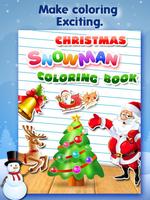 Poster Christmas Snowman Color Book