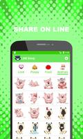 Emoji for LINE - Cute Puppy, Cat, Animal Emoji capture d'écran 3