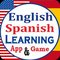 English Spanish Learning app and Vocabulary Game Affiche