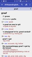 Afrikaans English Dictionary capture d'écran 1