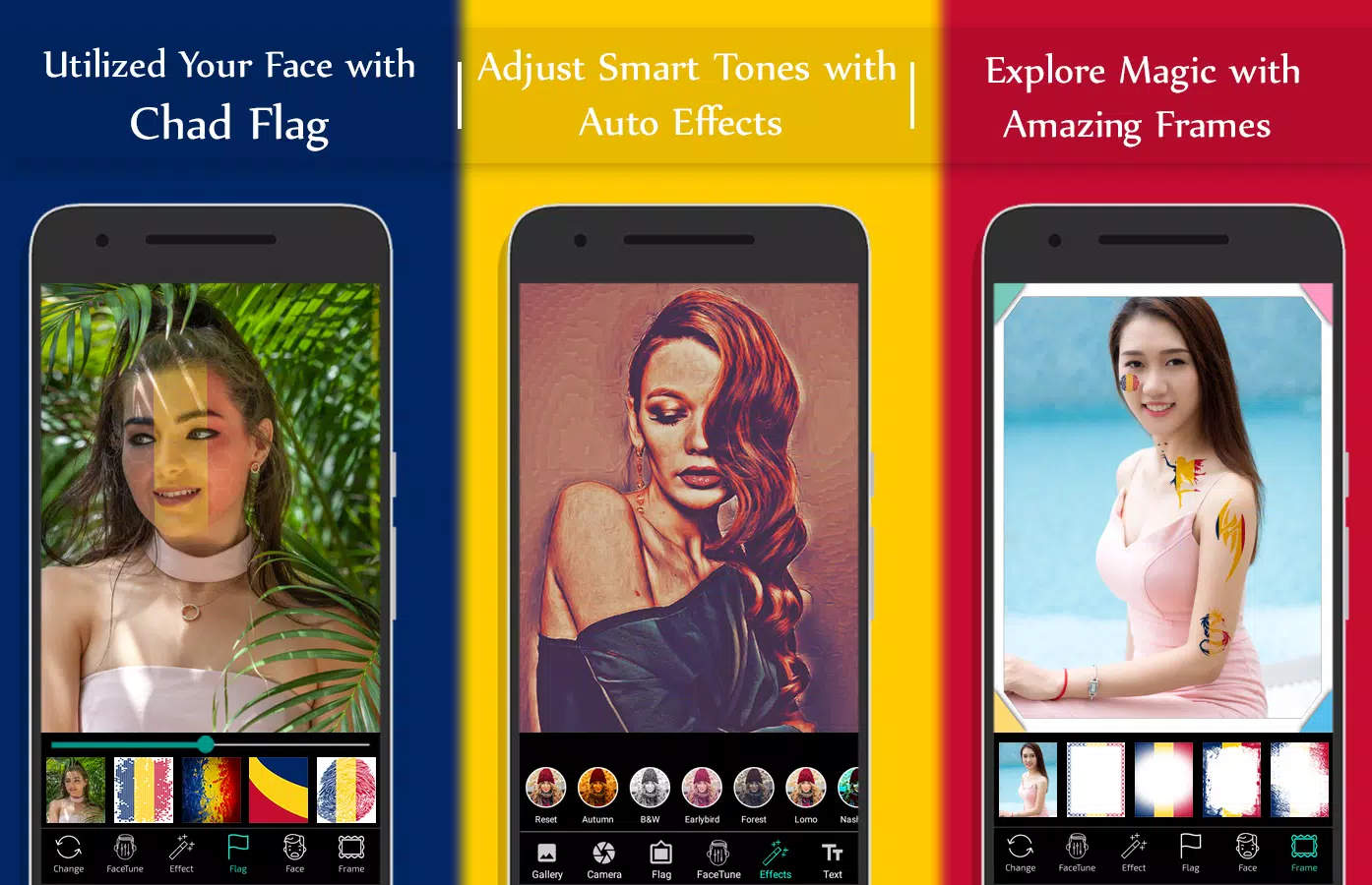 Chad Flag Face Paint - Smart Photo Lab Pic Editor APK for Android