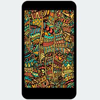 african patterns vector poster