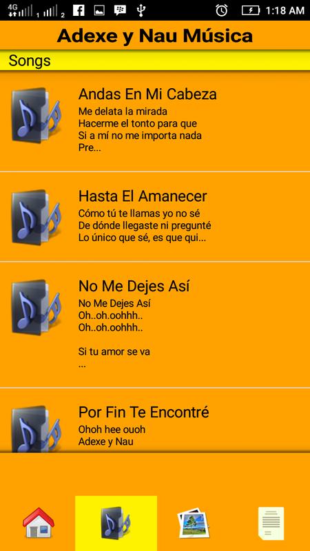 Adexe y Nau musica letras APK Download - Free Music ...