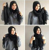 Hijab Stil Tutorial-Ideen Plakat