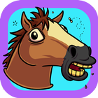 JUMPING HORSE HEAD HAPPY HORSE أيقونة