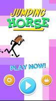 JUMPING HORSE HEAD HAPPY HORSE الملصق