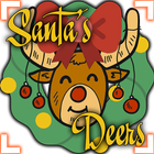 X-Mas New Year Santa's Deers icône