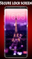 Paris Eiffel Tower Lock Screen Plakat
