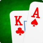 Blackjack juego de 21 tarjetas icono