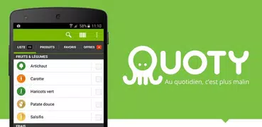 Quoty - Liste Course et Promos