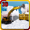 Snow Plow Excavator Rescue