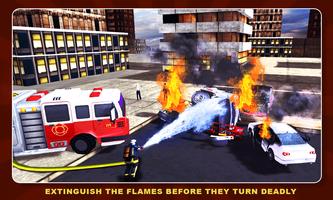 Firefighter Truck Rescue 911 स्क्रीनशॉट 1