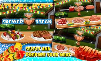 Beef Steak BBQ Grill Party Affiche