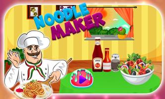 Hot Noodle Little Chef Cooking Affiche