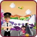小さな空港飛行機の旅行：私の本当の楽しい町 APK