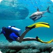 Underwater Scuba Diver Survival: Shark Hunger Game