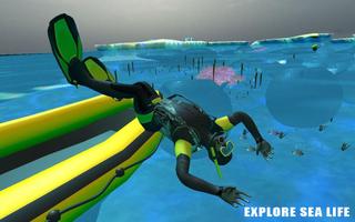 Underwater Scuba Diver Survival: Shark Hunger Game Affiche