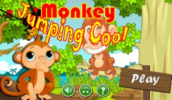 Monkey Jumping Cool Affiche