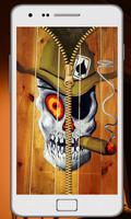 1 Schermata Skull Zipper Screen Lock