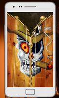 Skull Zipper Screen Lock captura de pantalla 2