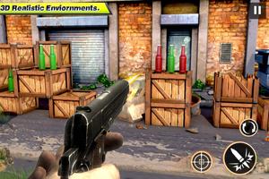 Real Bottle Shooting Game Free - kids Bottle Shoot تصوير الشاشة 1