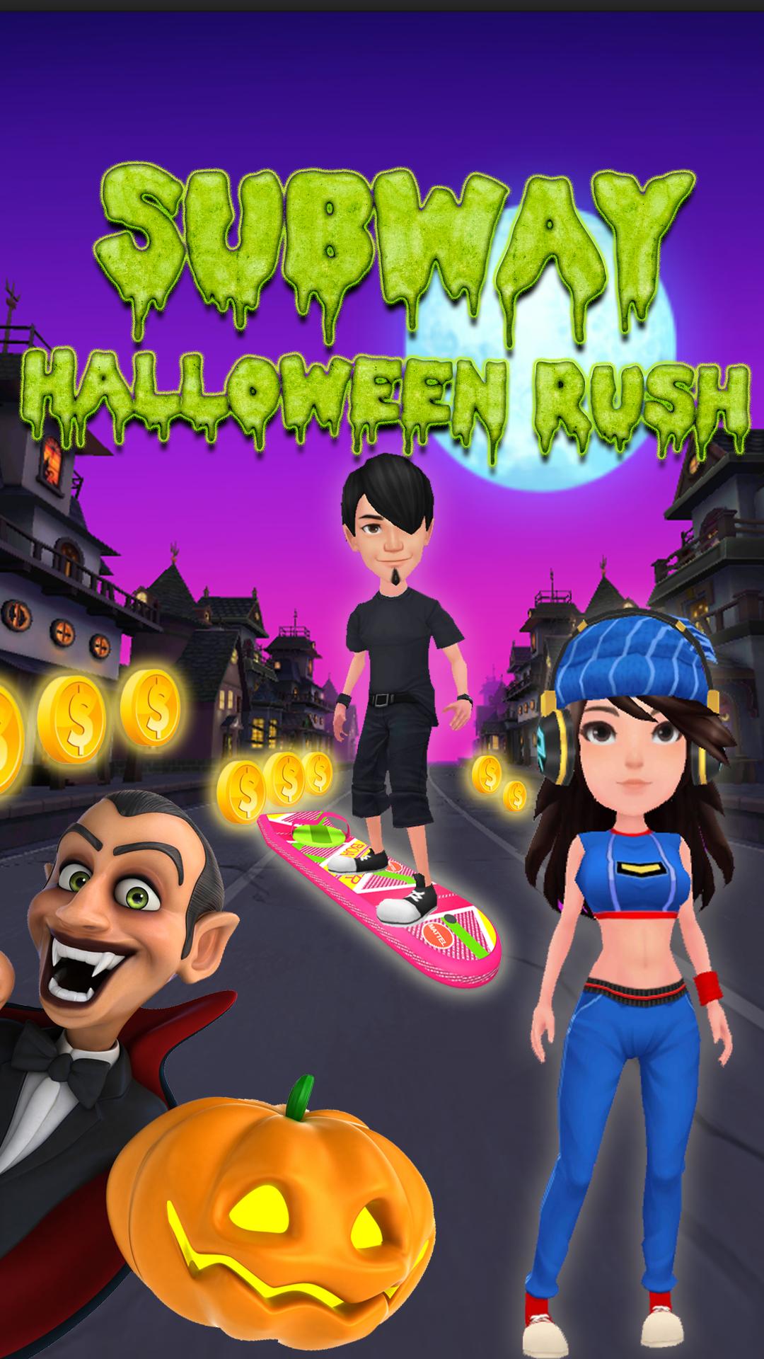 Subway Surf Halloween Rush постер.