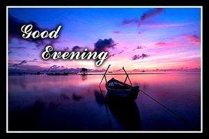 Free Good Evening Wish Card Affiche