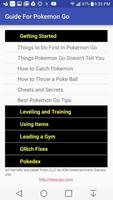 Guide for Pokemon Go poster