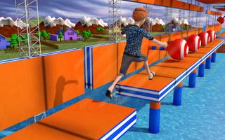 特技运行 - 水上公园的3D特技传奇赛 截图 1