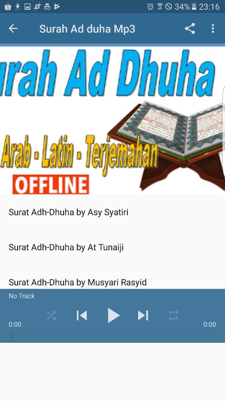 Surah Ad Dhuha Mp3 Arab Latin dan Terjemahan for Android - APK Download