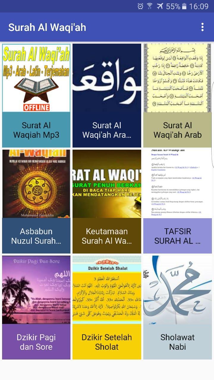 Surah Al Waqiah Mp3 Arab Latin dan Terjemahan for Android - APK Download