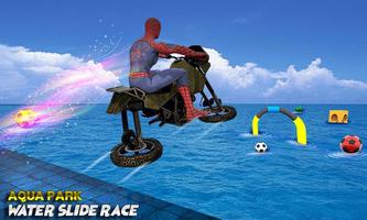 Amazing Spider Hero Water Slide Tricky Bike Stunt capture d'écran 2