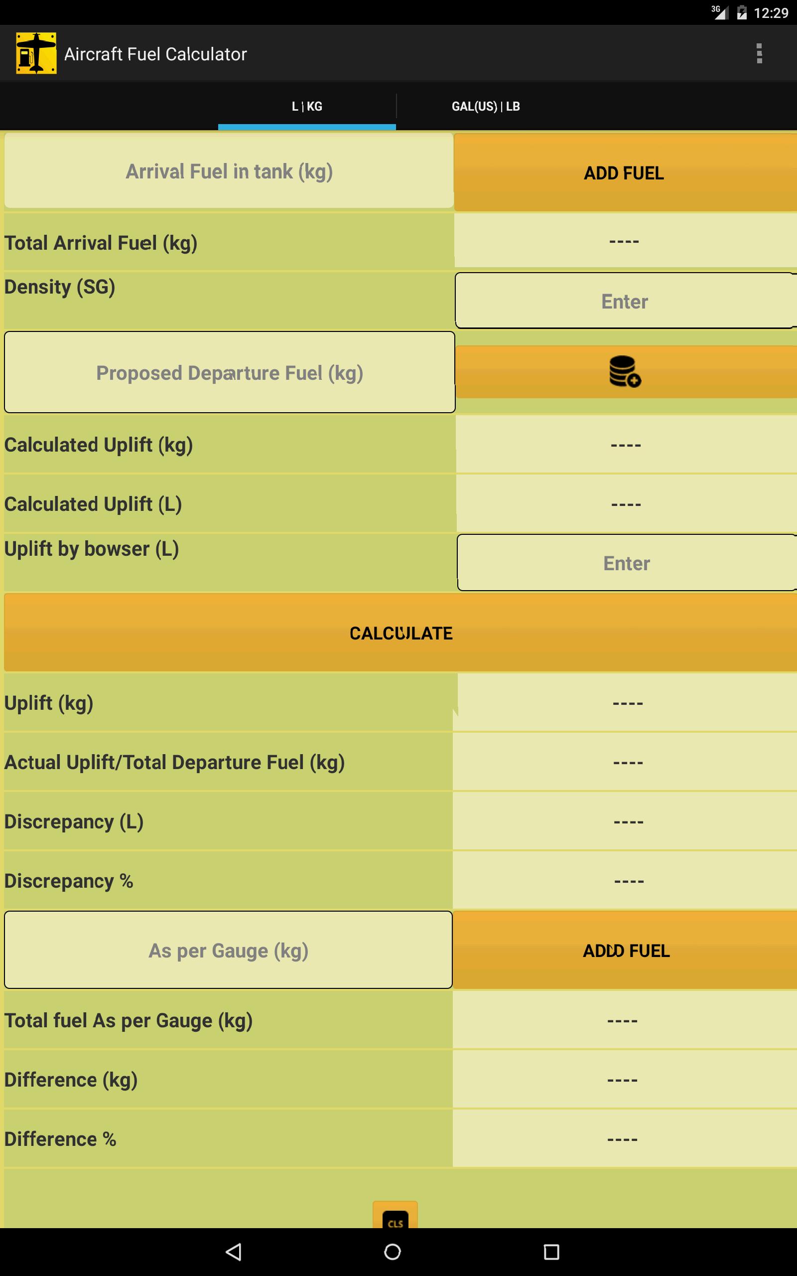 Aircraft Fuel Calculator APK pour Android Télécharger