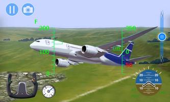 Real 3D airplane постер