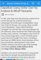 Bisnis Online di Handphonne Android capture d'écran 1