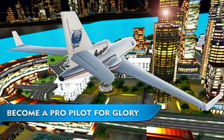 Tourist Airplane Flight Pilot Simulator 2017 3D پوسٹر