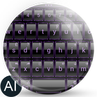 AI Keyboard Theme Frame Purpl icono