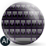AI Keyboard Theme Frame Purpl icône
