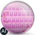 AI Keyboard Theme Glass Flower ícone
