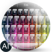 AI Keyboard Theme GlassRainbow