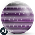 AI Keyboard Theme Glass Pink icône