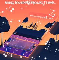 Biking Lovers Keyboard Theme Cartaz