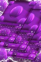 Purple Orbs Keyboard Affiche