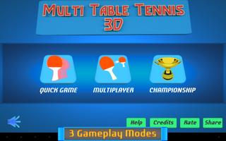 Multi Table Tennis 3D Affiche
