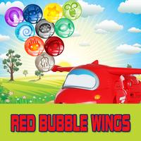 Red Bubble Wings Poster