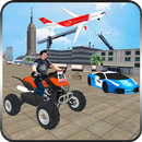 US Cargo Plane Transport Police Quad Bike Game APK