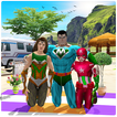 Virtual Superhero Family Holiday Camping