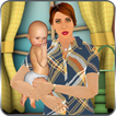 Virtuele enkele moeder Nieuwe baby geboren Sim