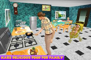 Virtual Single Mom New Baby Born Sim الملصق