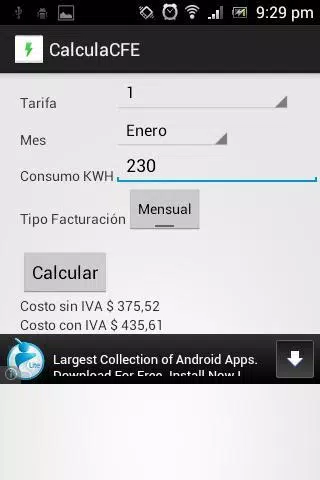 Descarga de APK de Calcula CFE para Android